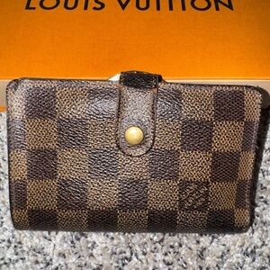 Louis Vuitton Vintage Damier Ebene 
Wallet …. See photos of wear